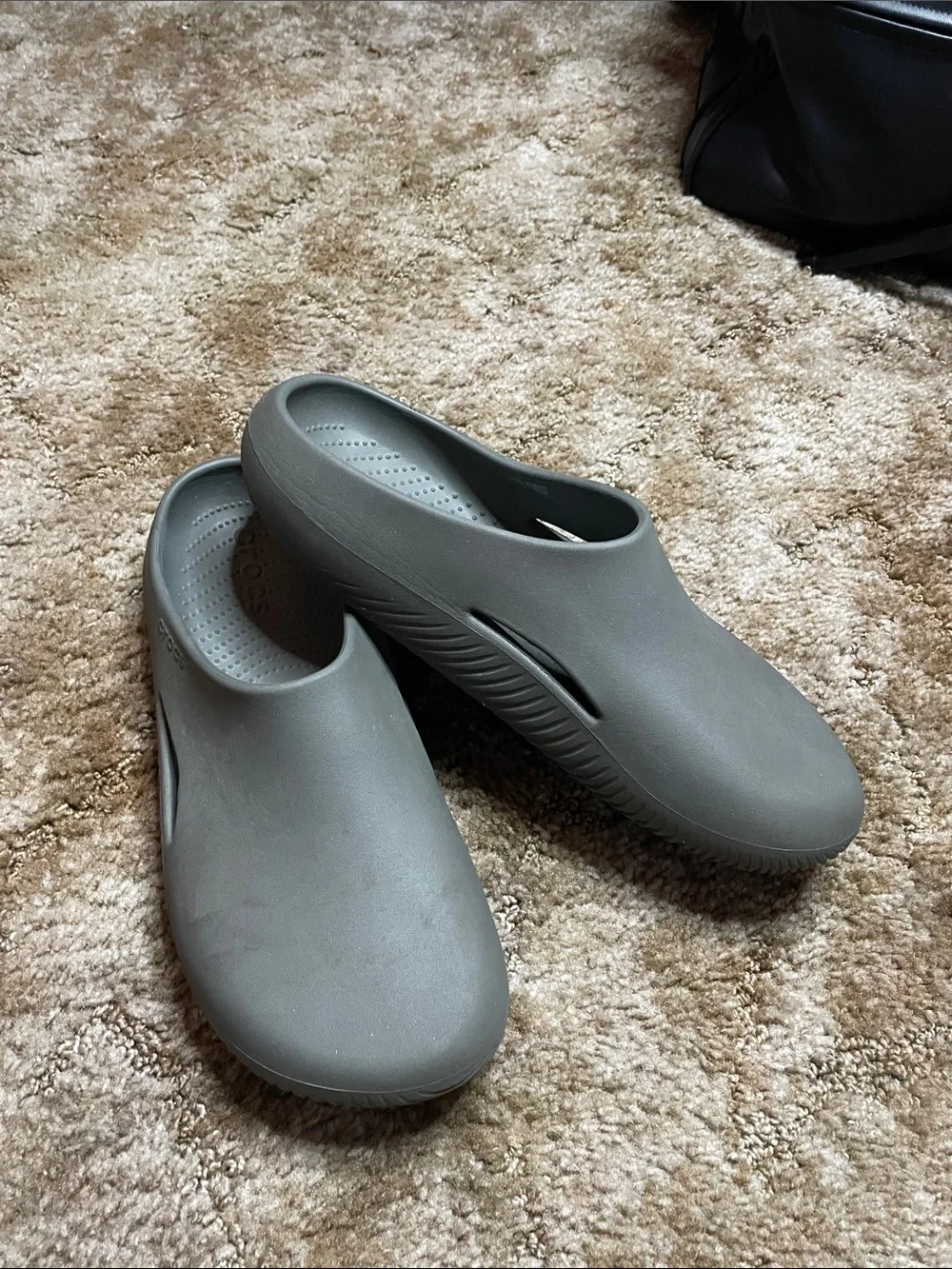 Crocs‎ Men's Espresso Slide Sandals US 13 Rubber Upper Slip On Solid Logo